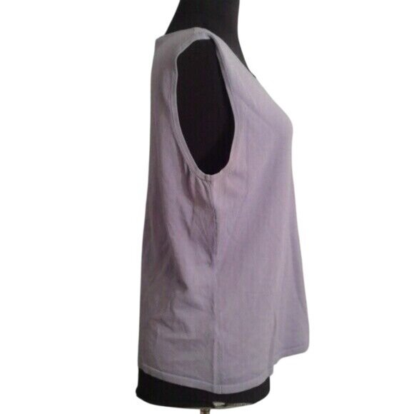 Coldwater Creek Size L Tank Top Womens Lavender Sleeveless Rayon Nylon Knit - Picture 3 of 6
